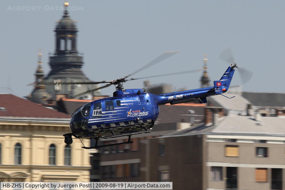 HB-ZHS, 1982 Eurocopter Bo-105CBS-4 C/N S-606, Red Bull Air Race Budapest 2009 - Eurocopter BO105CBS-4