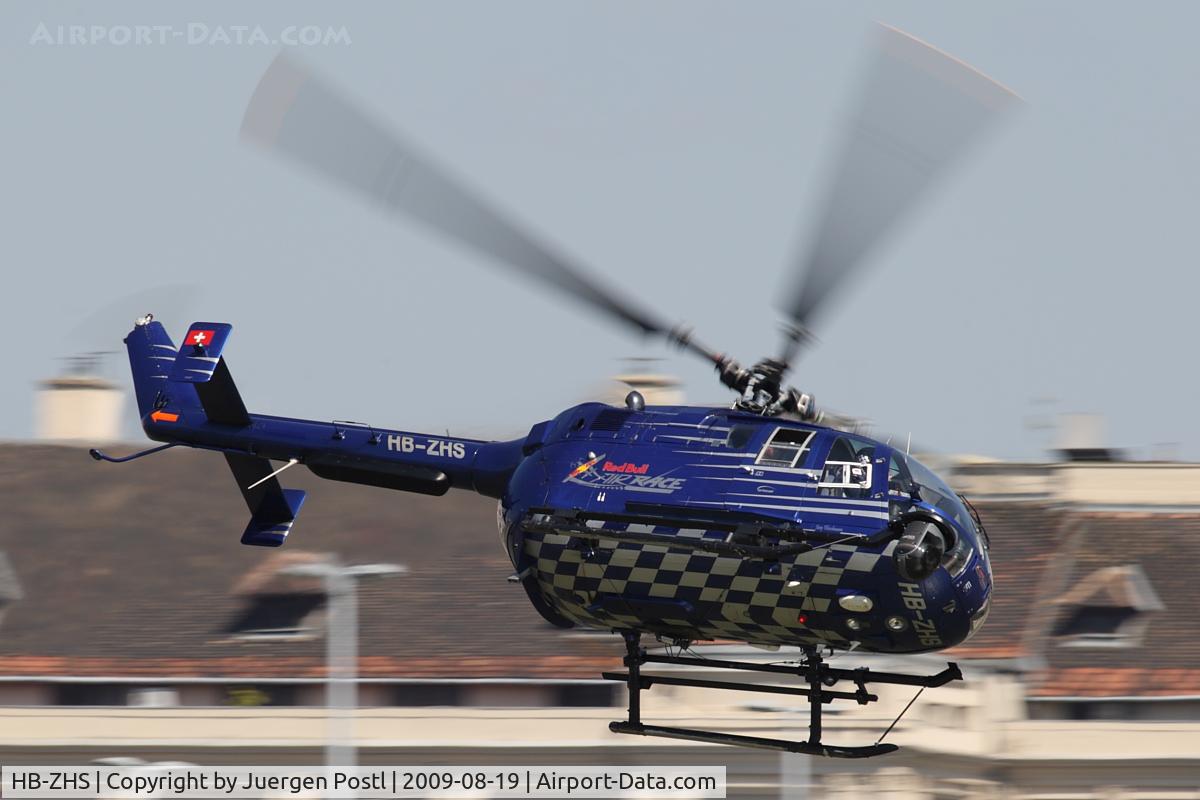 HB-ZHS, 1982 Eurocopter Bo-105CBS-4 C/N S-606, Red Bull Air Race Budapest 2009 - Eurocopter BO105CBS-4