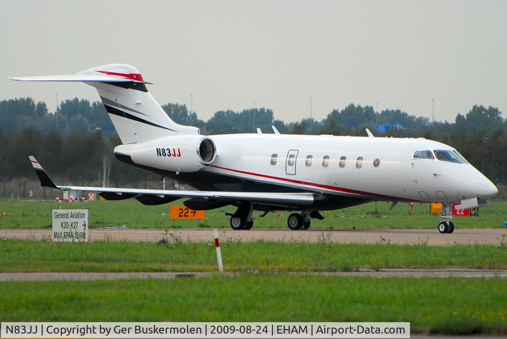 N83JJ, Bombardier Challenger 300 (BD-100-1A10) C/N 20259, Taxied in at General Aviation at Schiphol East