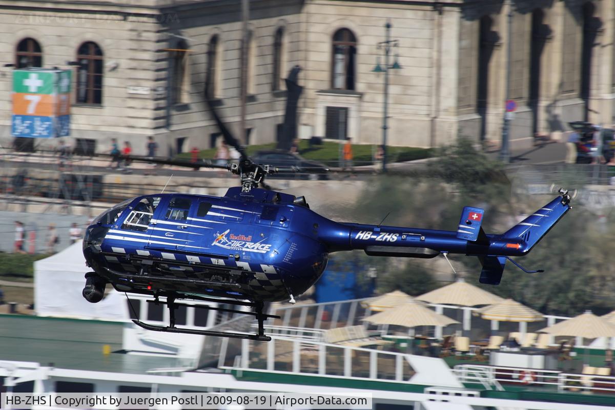 HB-ZHS, 1982 Eurocopter Bo-105CBS-4 C/N S-606, Red Bull Air Race Budapest 2009 - Eurocopter BO105CBS-4