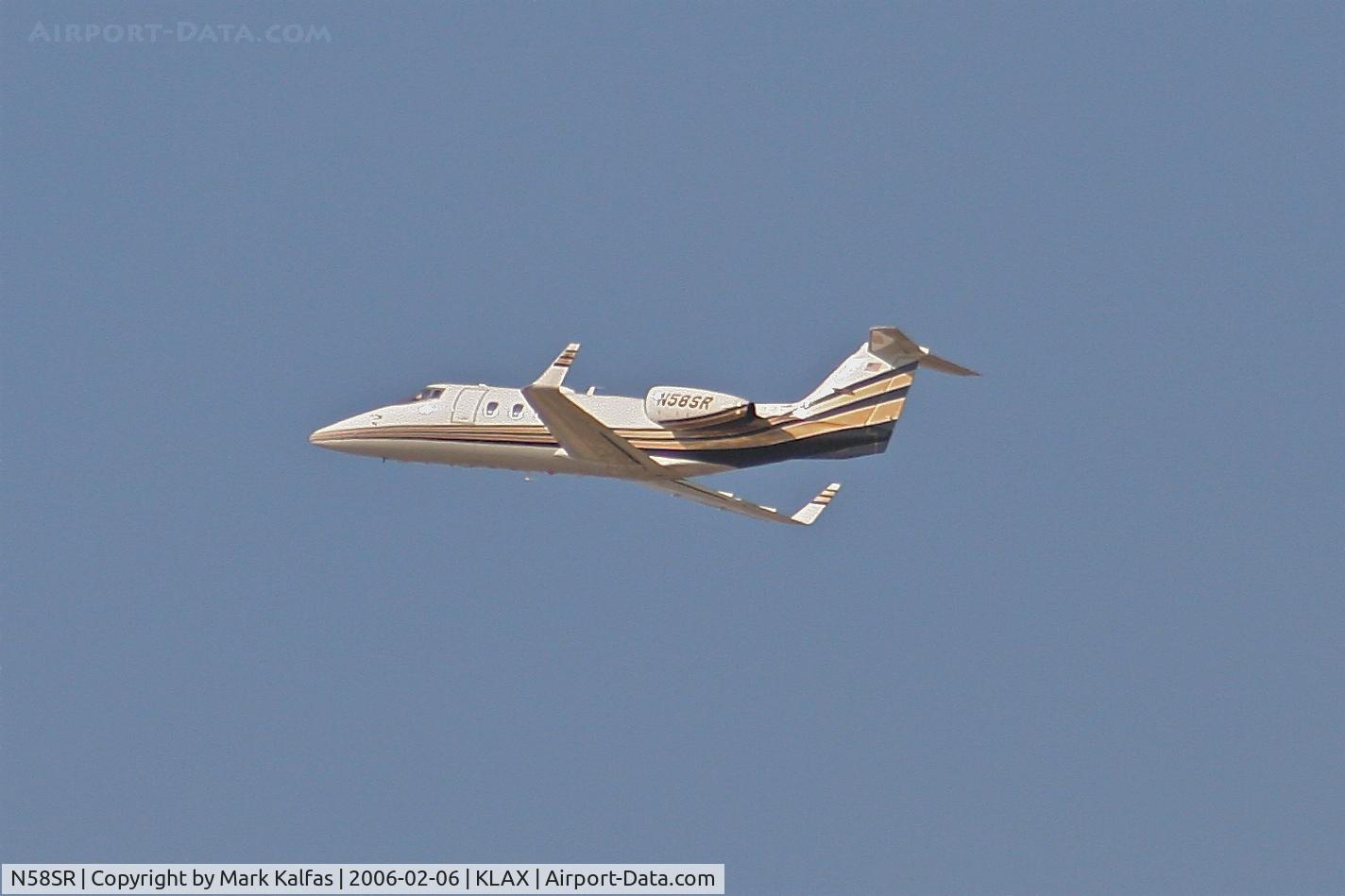 N58SR, Gates Learjet 55 C/N 55-058, Learjet 55, N58SR departing 25L KLAX
