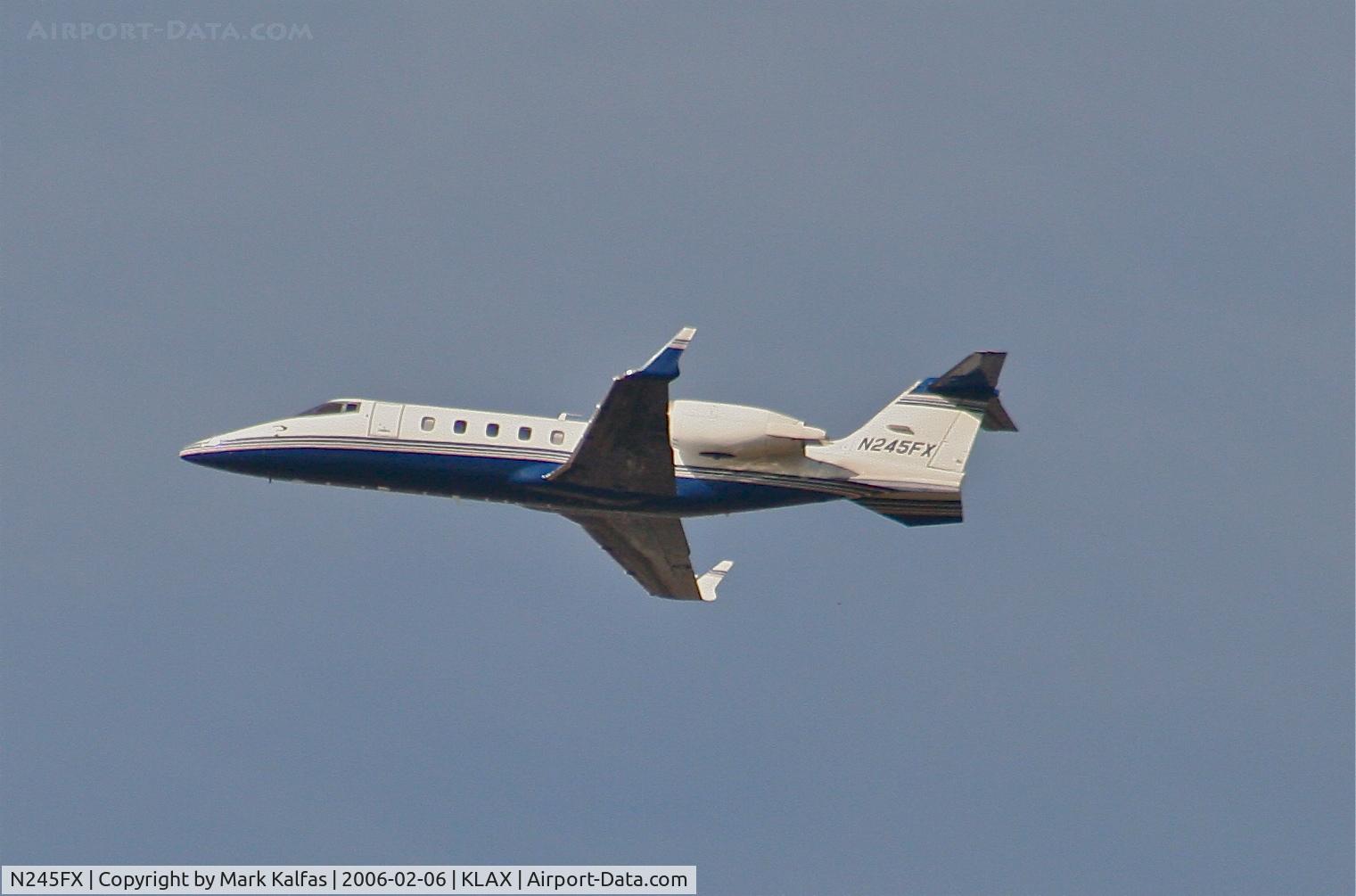 N245FX, 2000 Learjet 60 C/N 60-182, Learjet 60, N245FX departing 25L KLAX