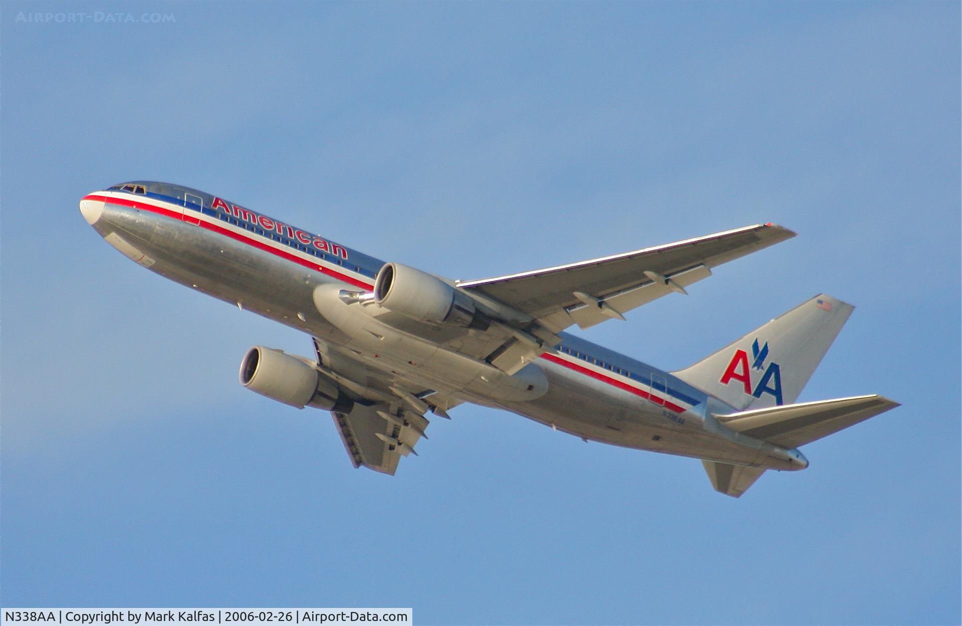 N338AA, 1987 Boeing 767-223 C/N 22335, American Airlines 767-223, N338AA departing 25R KLAX