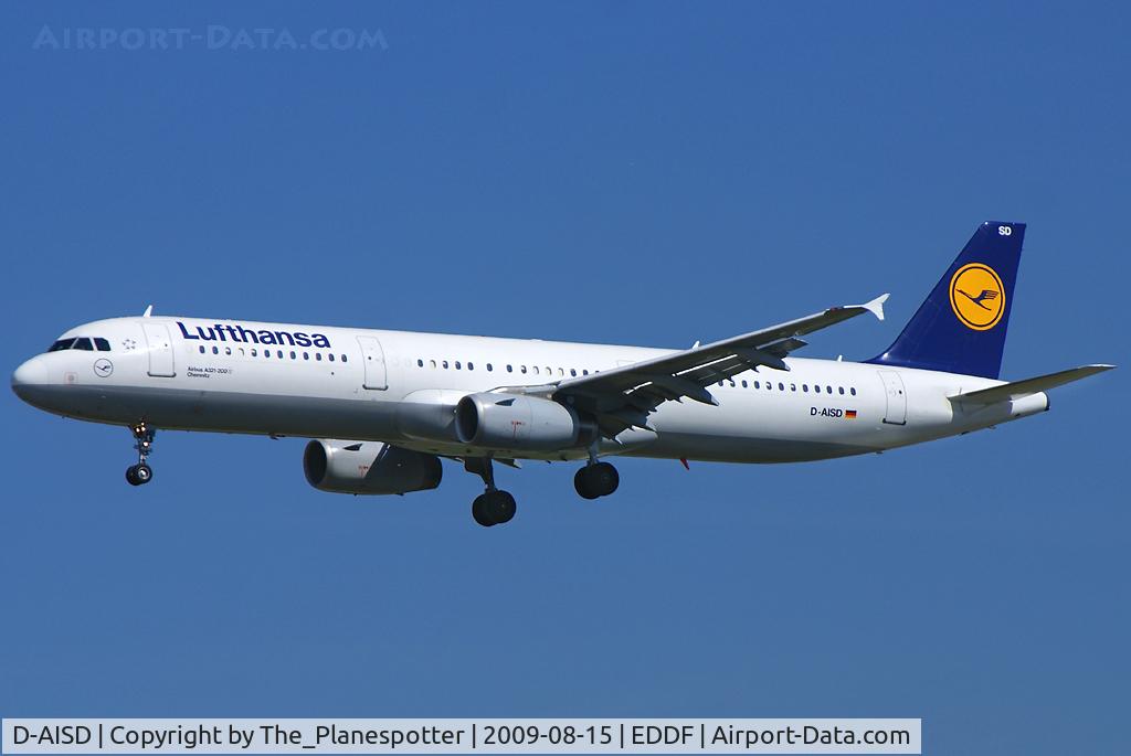 D-AISD, 2000 Airbus A321-231 C/N 1188, Lot´s of bigger LH-Birds coming in on Rwy25L today.