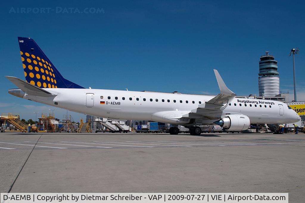 D-AEMB, 2009 Embraer 195LR (ERJ-190-200LR) C/N 19000297, Augsburg Airways Embraer 195
