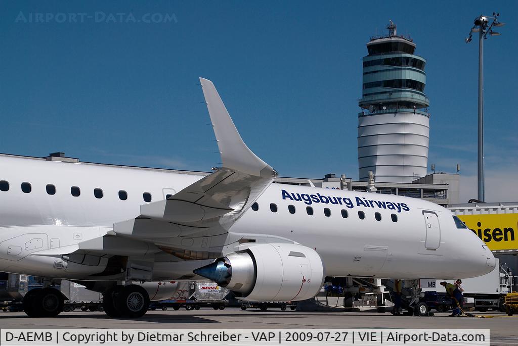 D-AEMB, 2009 Embraer 195LR (ERJ-190-200LR) C/N 19000297, Augsburg Airways Embraer 195