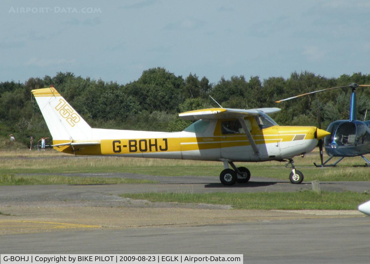 G-BOHJ, 1977 Cessna 152 C/N 152-80558, HEADING FOR THE PUMPS
