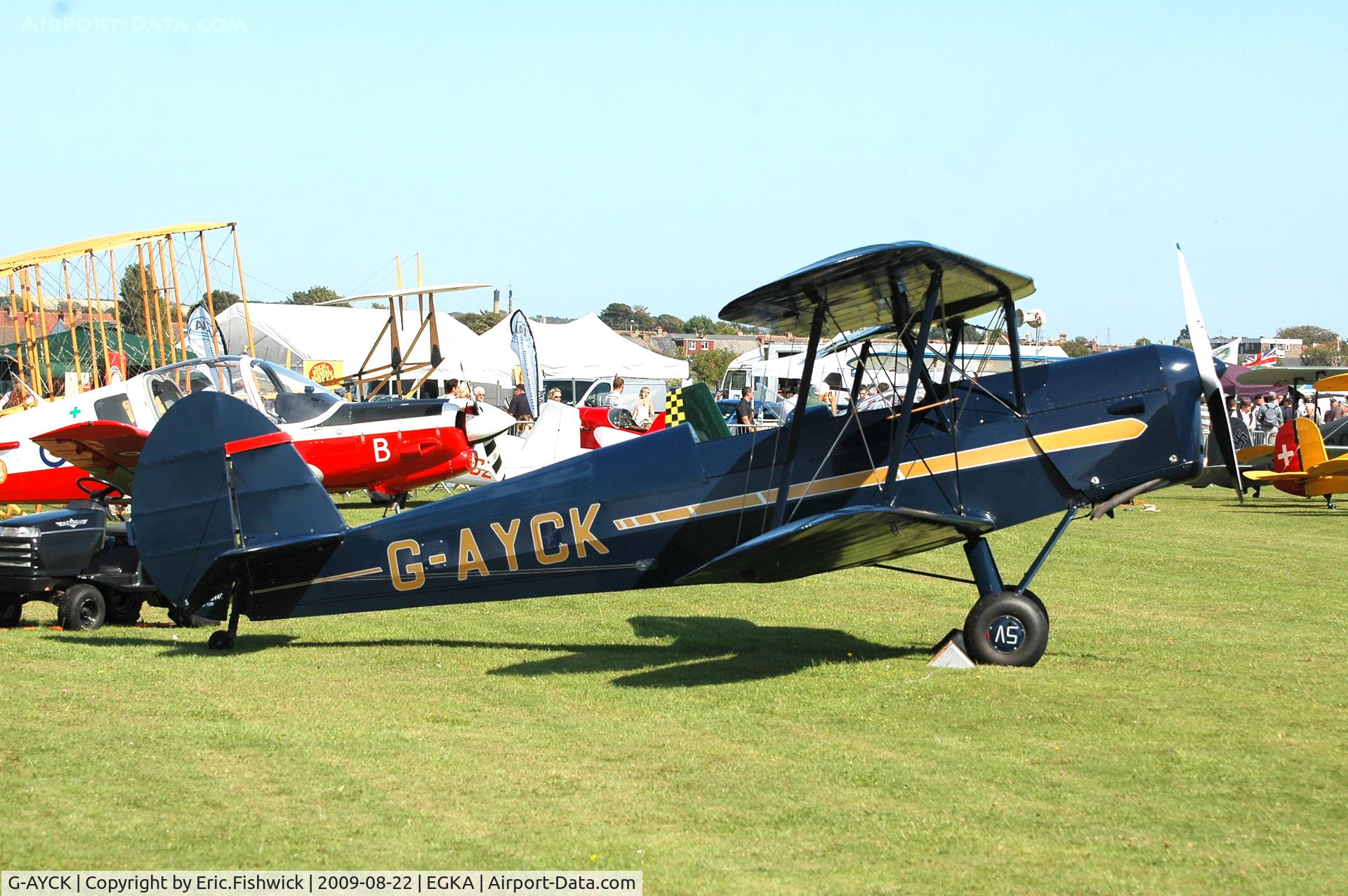 G-AYCK, 1950 Stampe-Vertongen SV-4C C/N 1139, G-AYCK at RAFA Battle of Britain Airshow, Shoreham Airport Aug 09