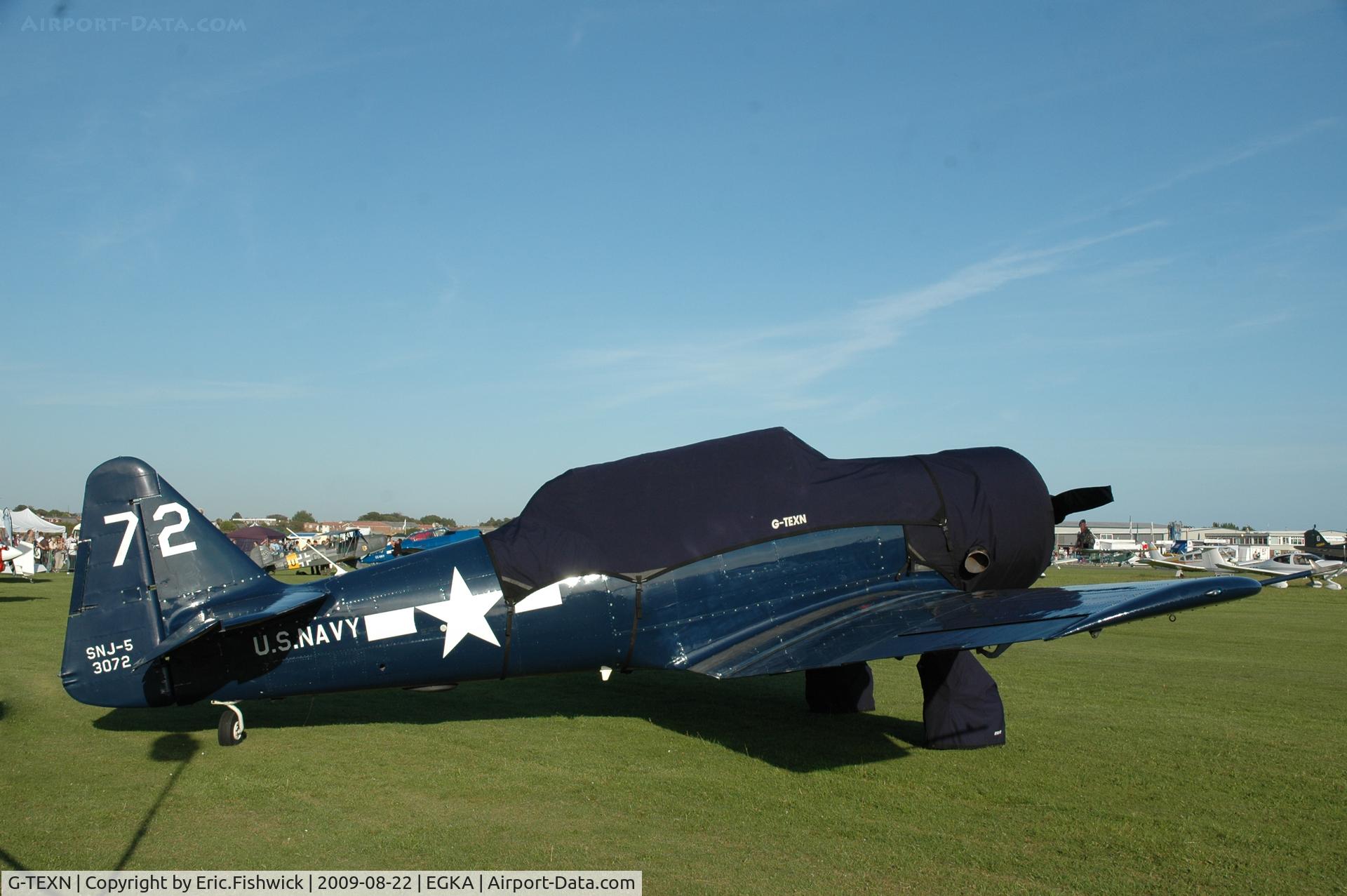 G-TEXN, 1959 North American T-6G Texan C/N 168-176, G-TEXN at RAFA Battle of Britain Airshow, Shoreham Airport Aug 09