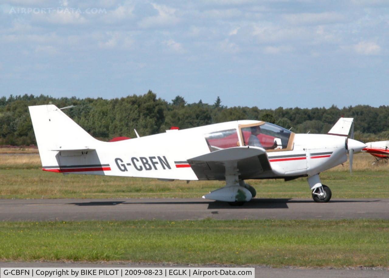G-CBFN, 1971 Robin HR-100-200B Royale C/N 112, VISITING ROBIN TAXYING PAST THE CAFE