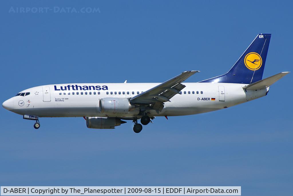 D-ABER, 1992 Boeing 737-330 C/N 26431, Note that all small Eyebrow Windows on LH Boeing 737´s has been closed for unknown reasons.