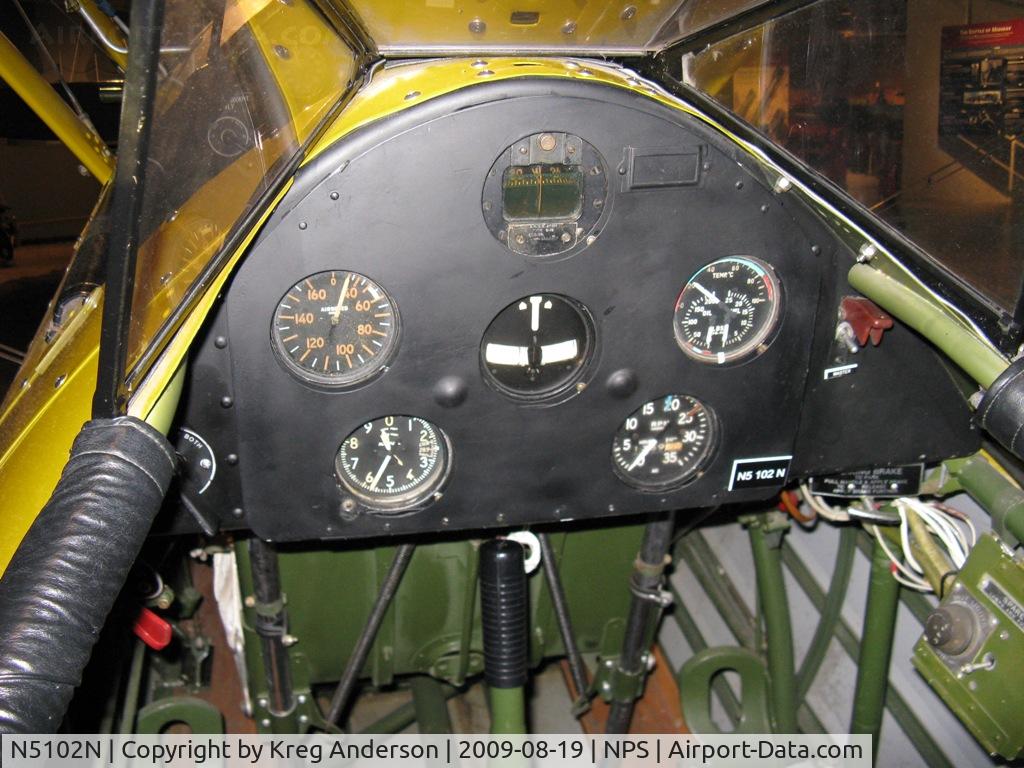N5102N, 1942 Boeing B75N1 C/N 75-6707, The cockpit of a Boeing B75N1 Stearman on display at the Pacific Aviation Museum