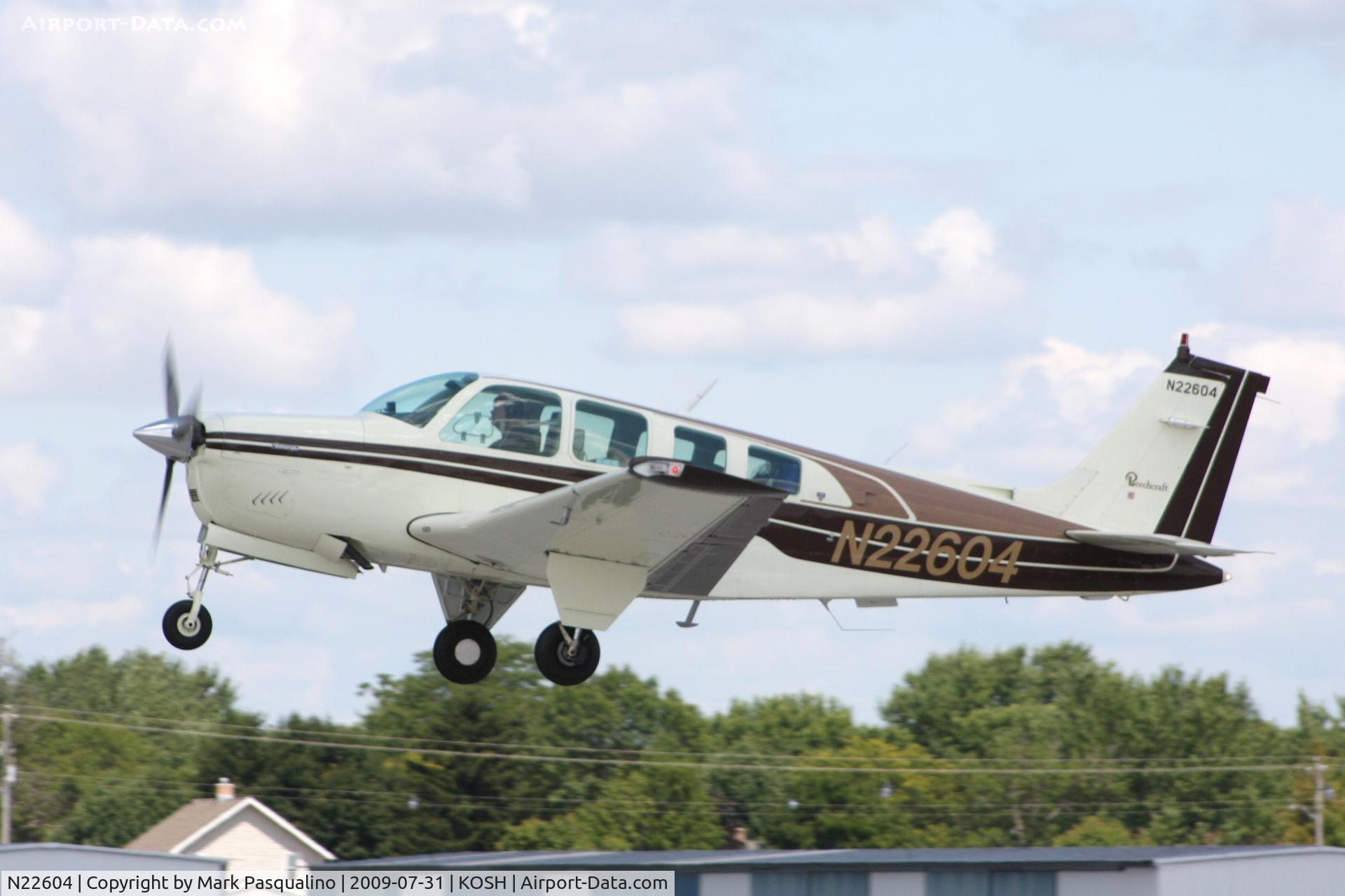 N22604, 1978 Beech A36 Bonanza 36 C/N E-1287, Beech A36
