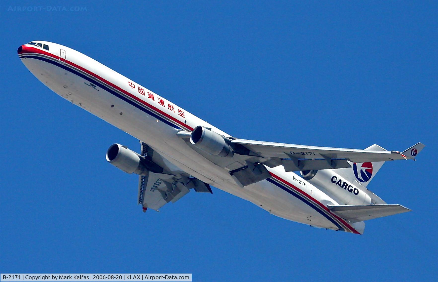 B-2171, 1991 McDonnell Douglas MD-11F C/N 48495, China Eastern Mcdonnell Douglas MD-11, B-2171 KLAX 25L departure