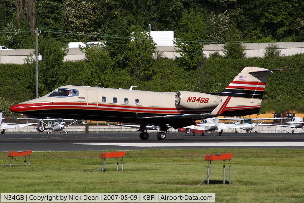 N34GB, 1984 Learjet 55 C/N 55-114, KBFI