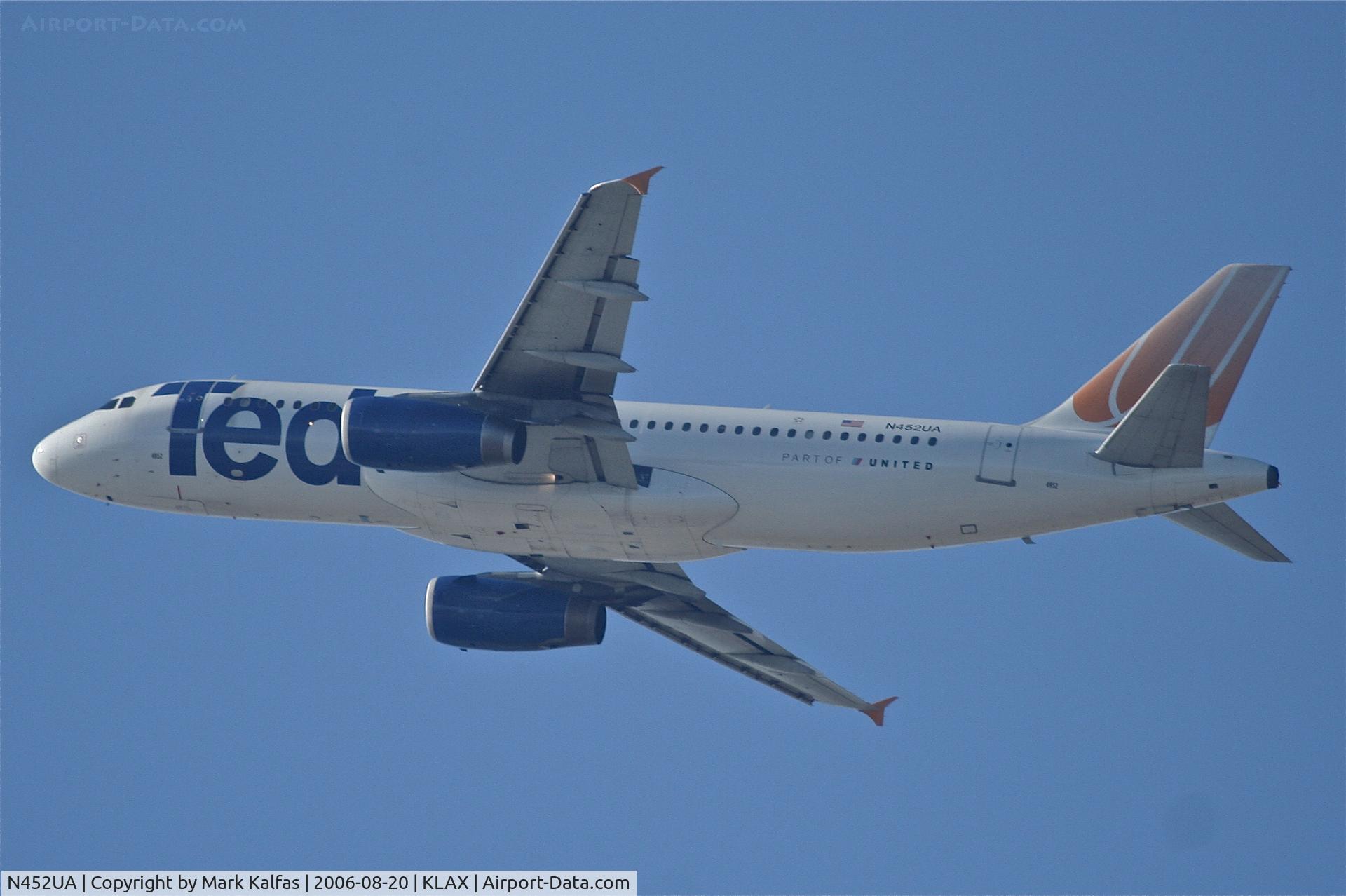 N452UA, 1999 Airbus A320-232 C/N 0955, United Airlines 