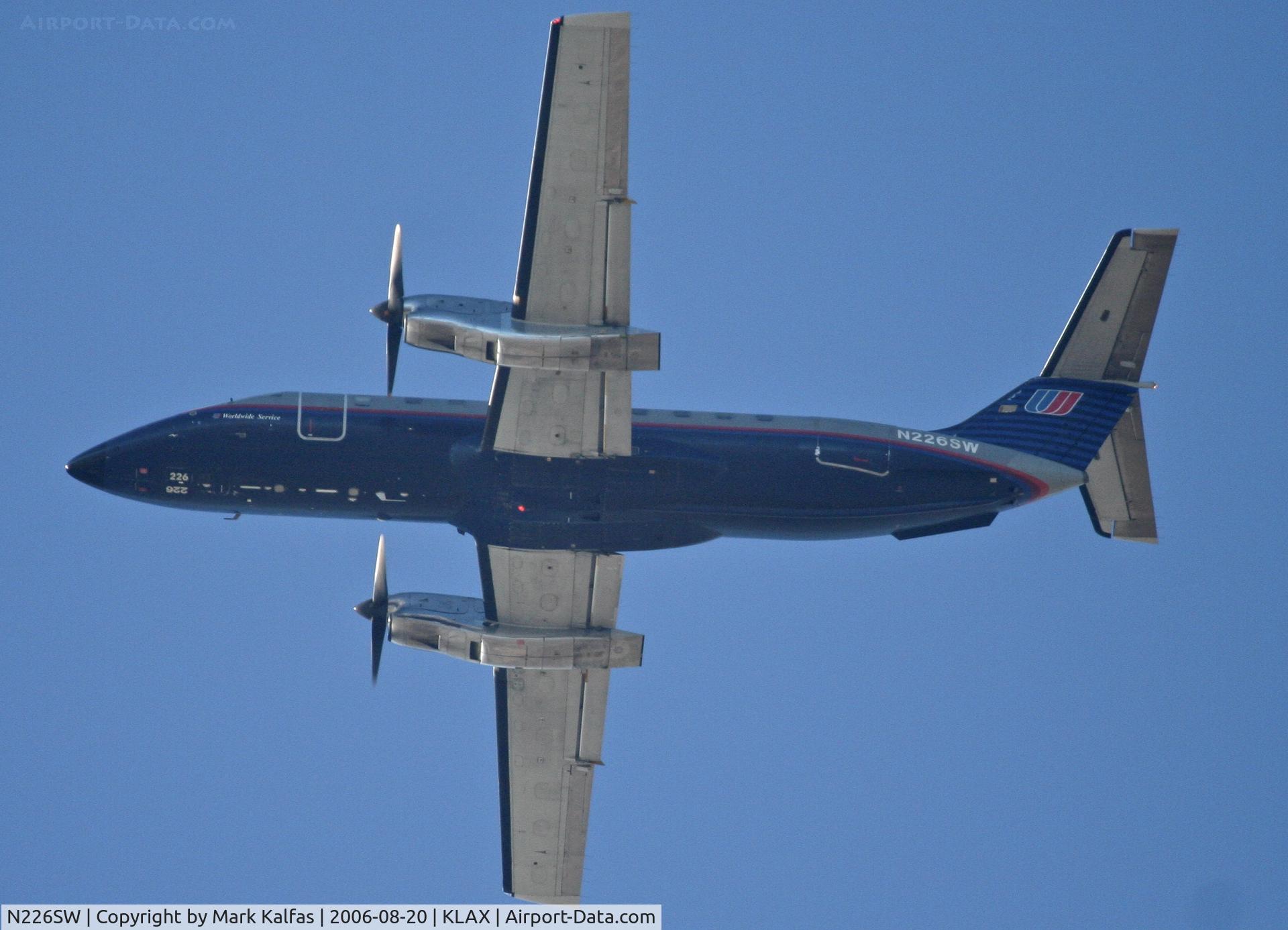 N226SW, 1995 Embraer EMB-120ER Brasilia C/N 120.296, Skywest Embraer EMB-120ER N226SW, 25R departure KLAX