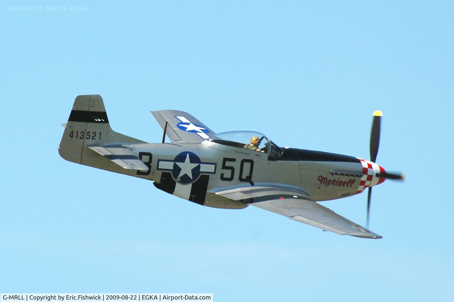 G-MRLL, 1943 North American P-51D Mustang C/N 109-27154, 42. G-MRLL at RAFA Battle of Britain Airshow, Shoreham Airport Aug 09