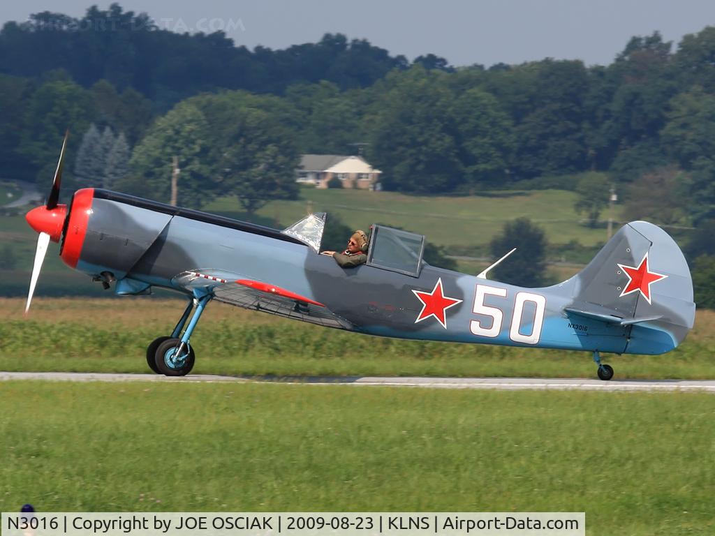 N3016, 1984 Yakovlev Yak-50 C/N 842708, Landing at Lancaster