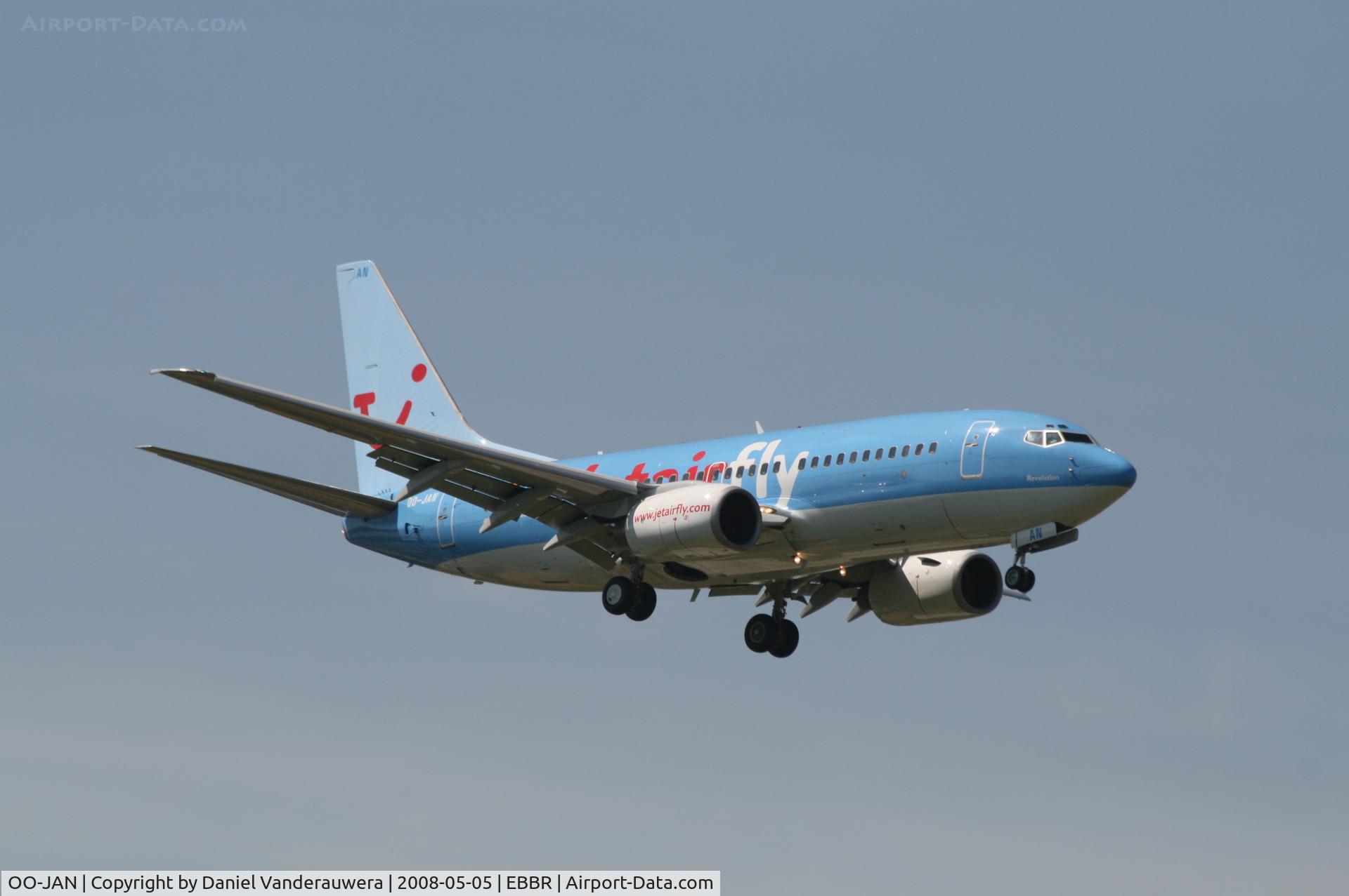 OO-JAN, 1999 Boeing 737-76N C/N 28609, arrival of flight JAF1097 to rwy 02