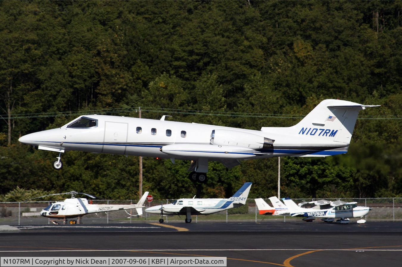 N107RM, 1982 Gates Learjet 25D C/N 362, KBFI