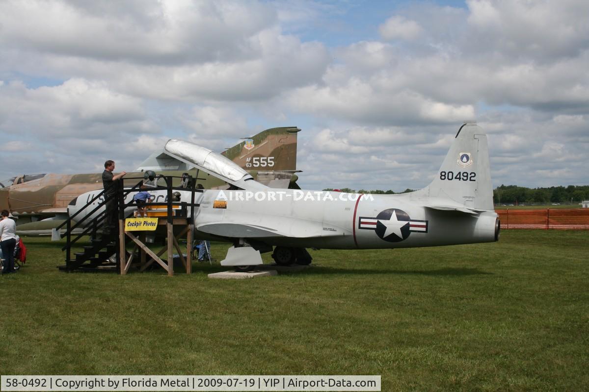 58-0492, 1958 Lockheed T-33A Shooting Star C/N 580-1540, T-33A