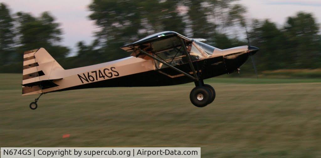 N674GS, 2008 Rans S-7S Courier C/N 0506437, Taking off in Wisconsin