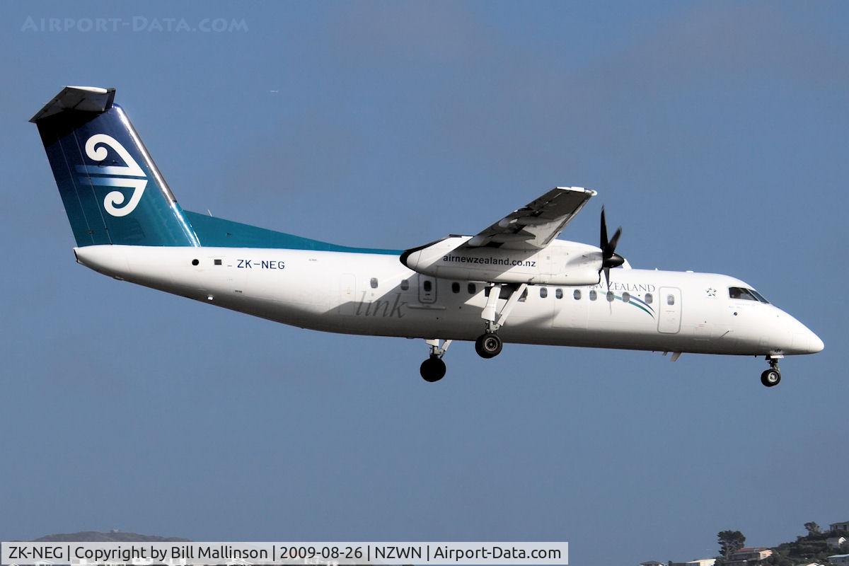 ZK-NEG, 2006 De Havilland Canada DHC-8-311 Dash 8 C/N 621, Love that head wind !