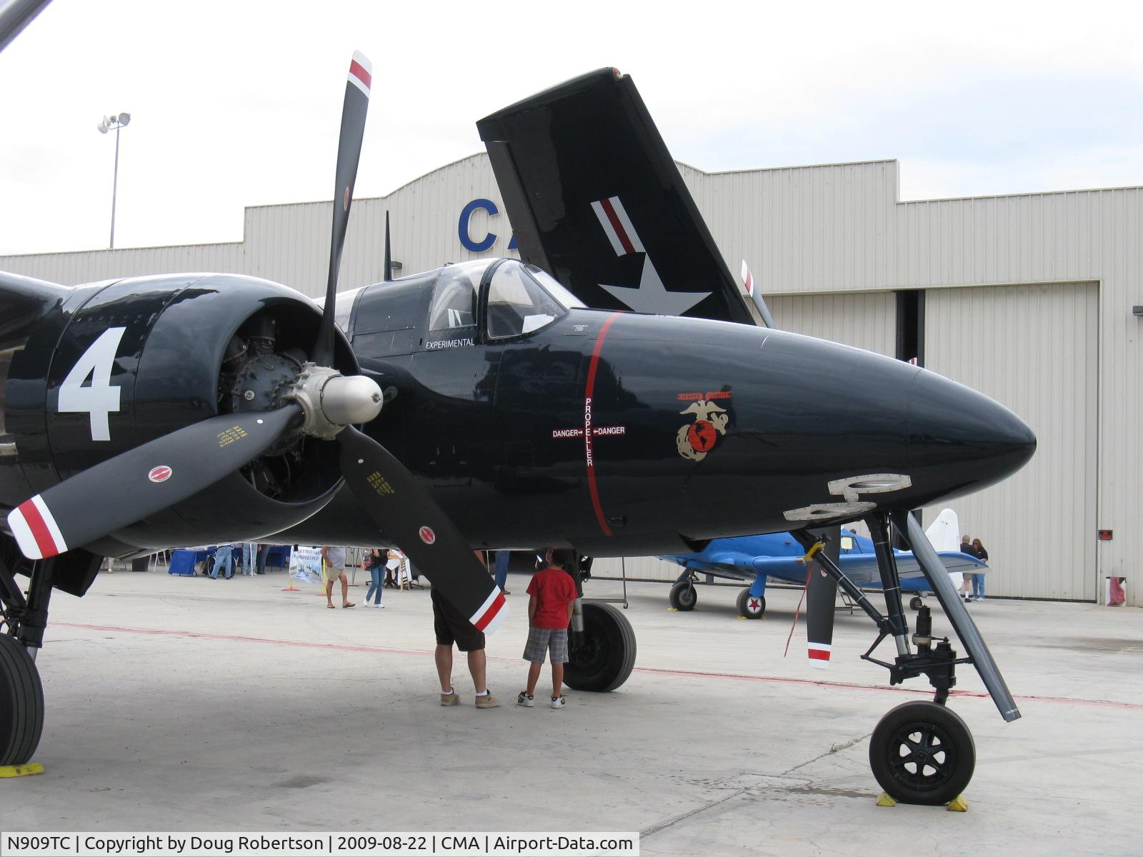 N909TC, 1945 Grumman F7F-3P Tigercat C/N 80425, 1945 Grumman F7F-3 TIGERCAT, two P&W R2800-34 Double Wasps 2,100 Hp each, nose art