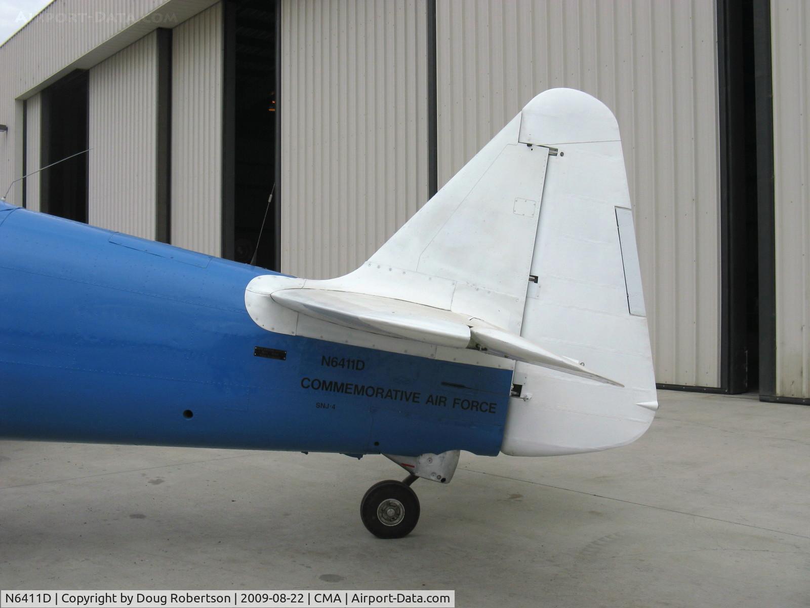 N6411D, 1942 North American SNJ-4 Texan C/N 88-10117, 1942 North American SNJ-4, P&W R1340 600 Hp, in reconstruction, tail