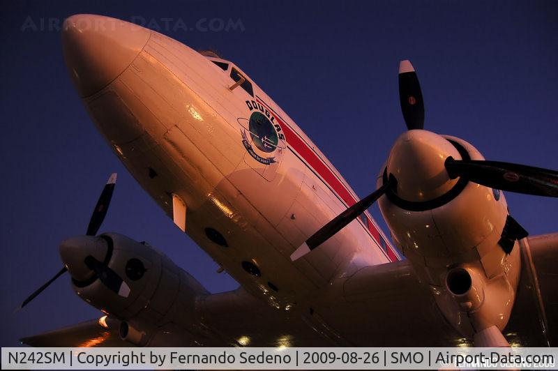 N242SM, 1942 Douglas DC-3 C/N 4877, At Santa Monica Municipal Airport.
