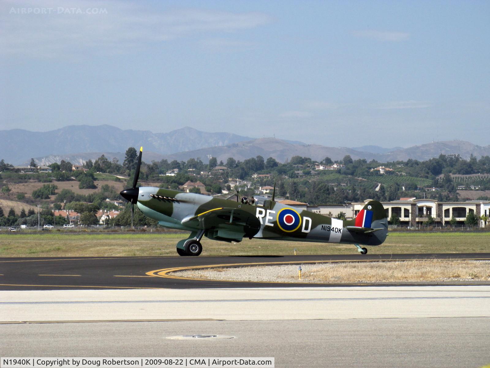 N1940K, 2003 Jurca MJ-100 Spitfire C/N MK9EX, 2003 Deford Mk.IX JURCA MJ100 full size wooden replica Supermarine Spitfire Mk.IX, Allison 1,480 Hp, three-blade prop, taxi