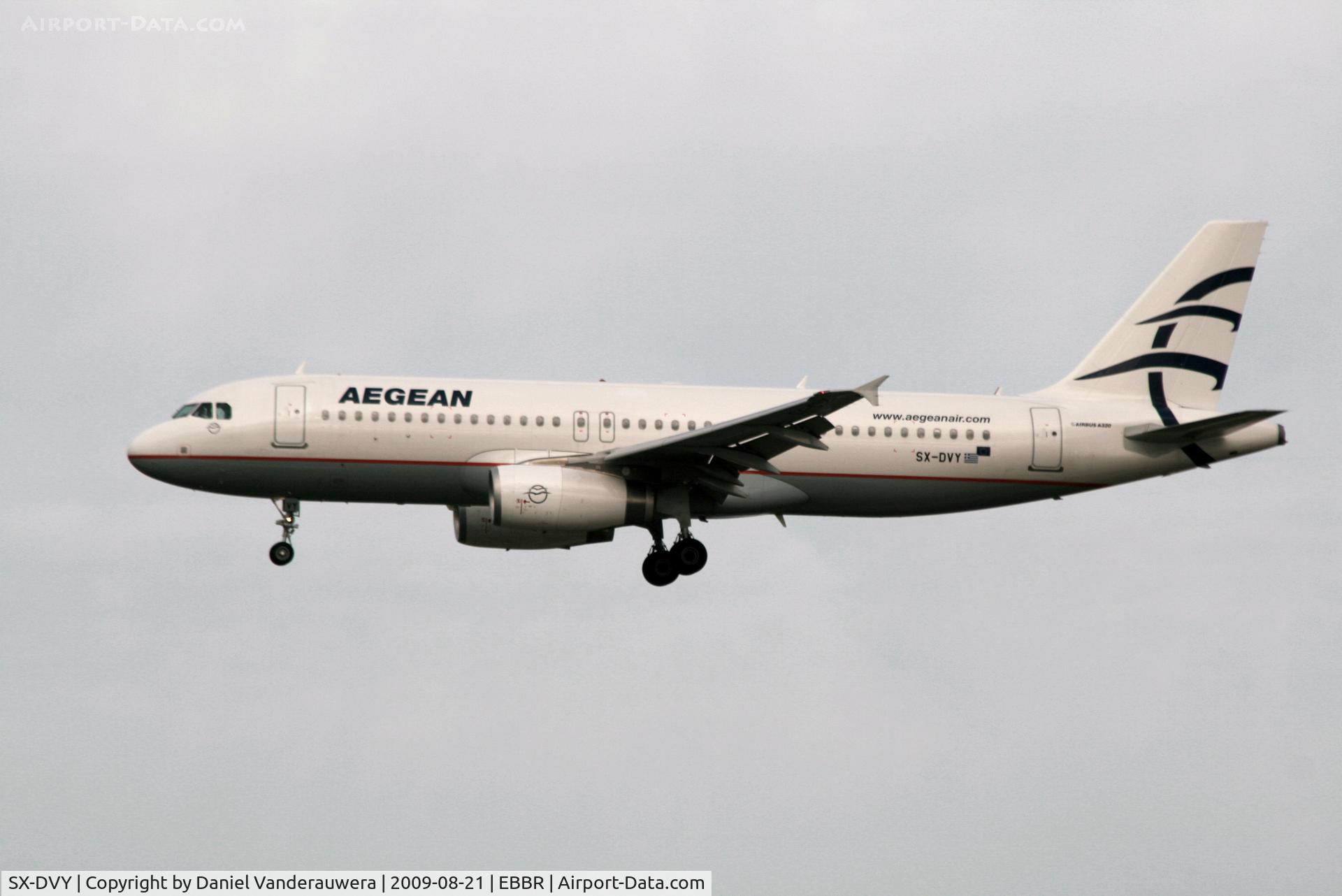 SX-DVY, 2009 Airbus A320-232 C/N 3850, flight A3 620 is descending to rwy 20
