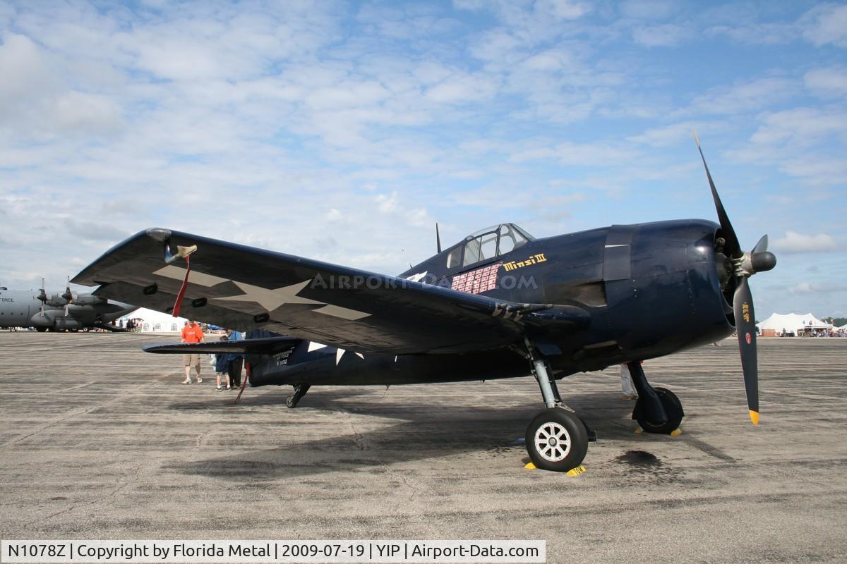 N1078Z, 1963 Grumman F6F-5 Hellcat C/N 27354801-66, Grumman F6F