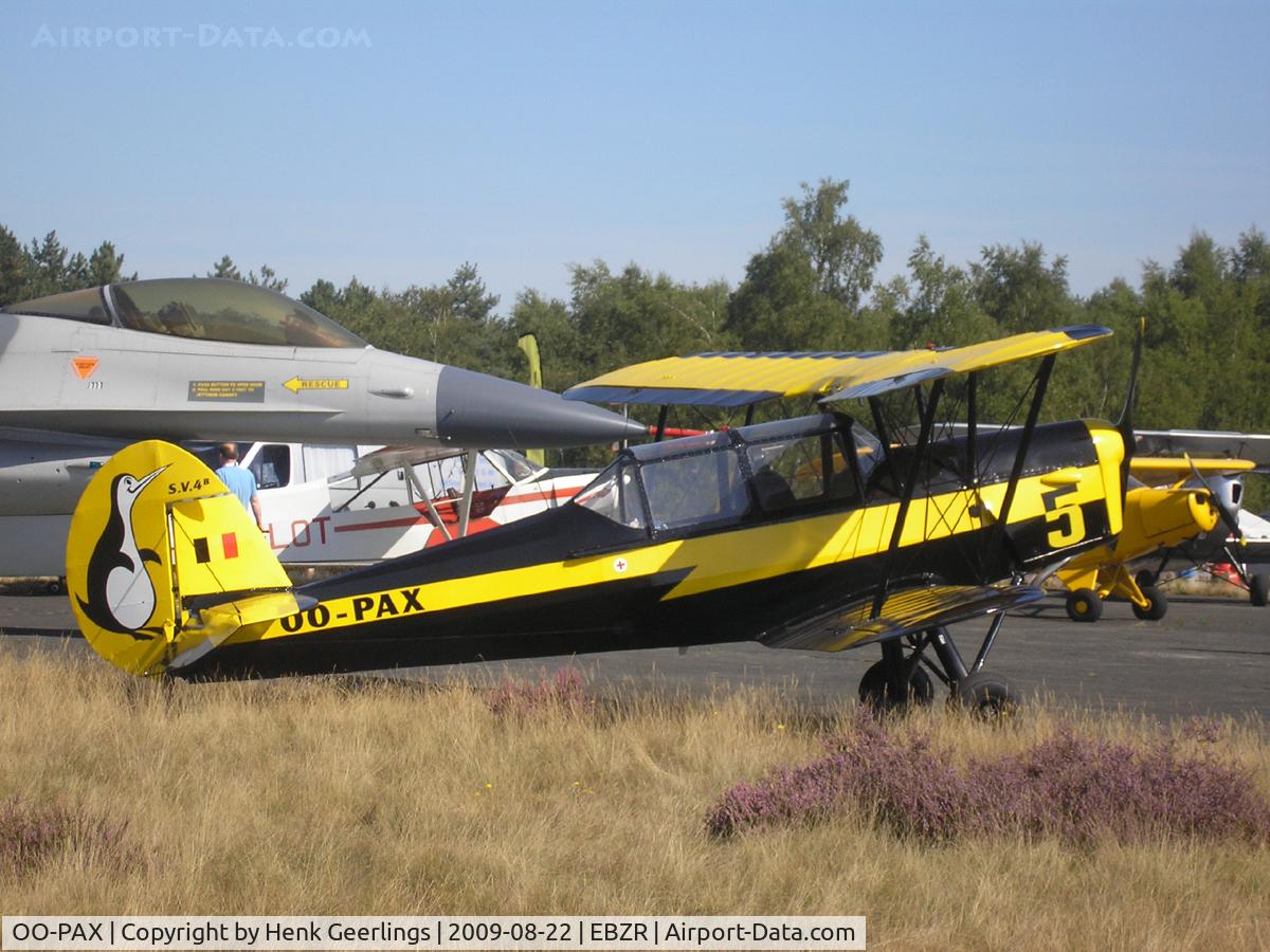 OO-PAX, 1948 Stampe-Vertongen SV-4B C/N 1147, Fly In Malle Airport , 22 Aug 2009