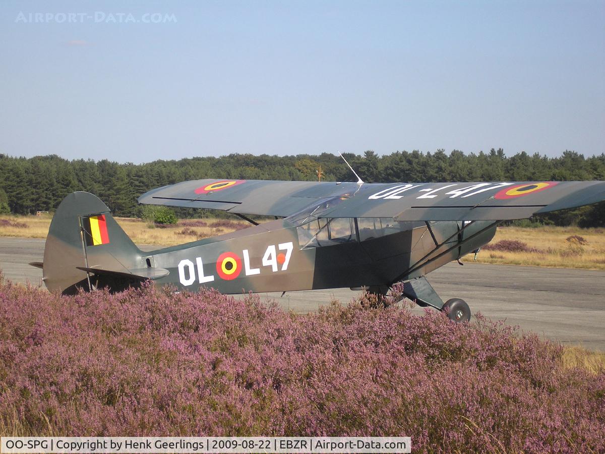 OO-SPG, 1952 Piper L-18C Super Cub (PA-18-95) C/N 18-2060, cs OL-L47 Belgian Army ; Fly In Malle Airport