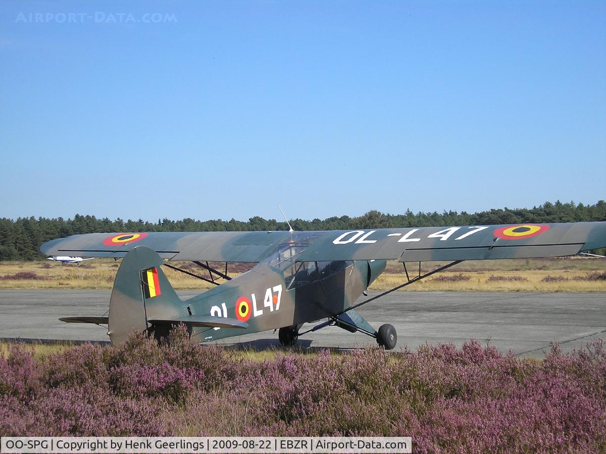 OO-SPG, 1952 Piper L-18C Super Cub (PA-18-95) C/N 18-2060, cs OL-L47 Belgian Army ; Fly In Malle Airport