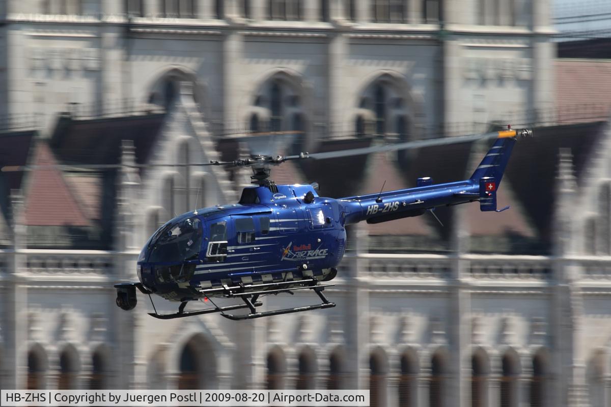 HB-ZHS, 1982 Eurocopter Bo-105CBS-4 C/N S-606, Red Bull Air Race Budapest 2009 - Eurocopter BO105CBS-4