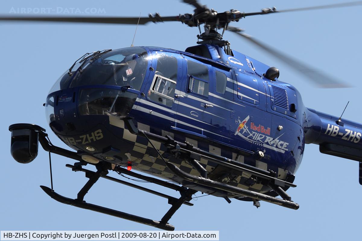 HB-ZHS, 1982 Eurocopter Bo-105CBS-4 C/N S-606, Red Bull Air Race Budapest 2009 - Eurocopter BO105CBS-4