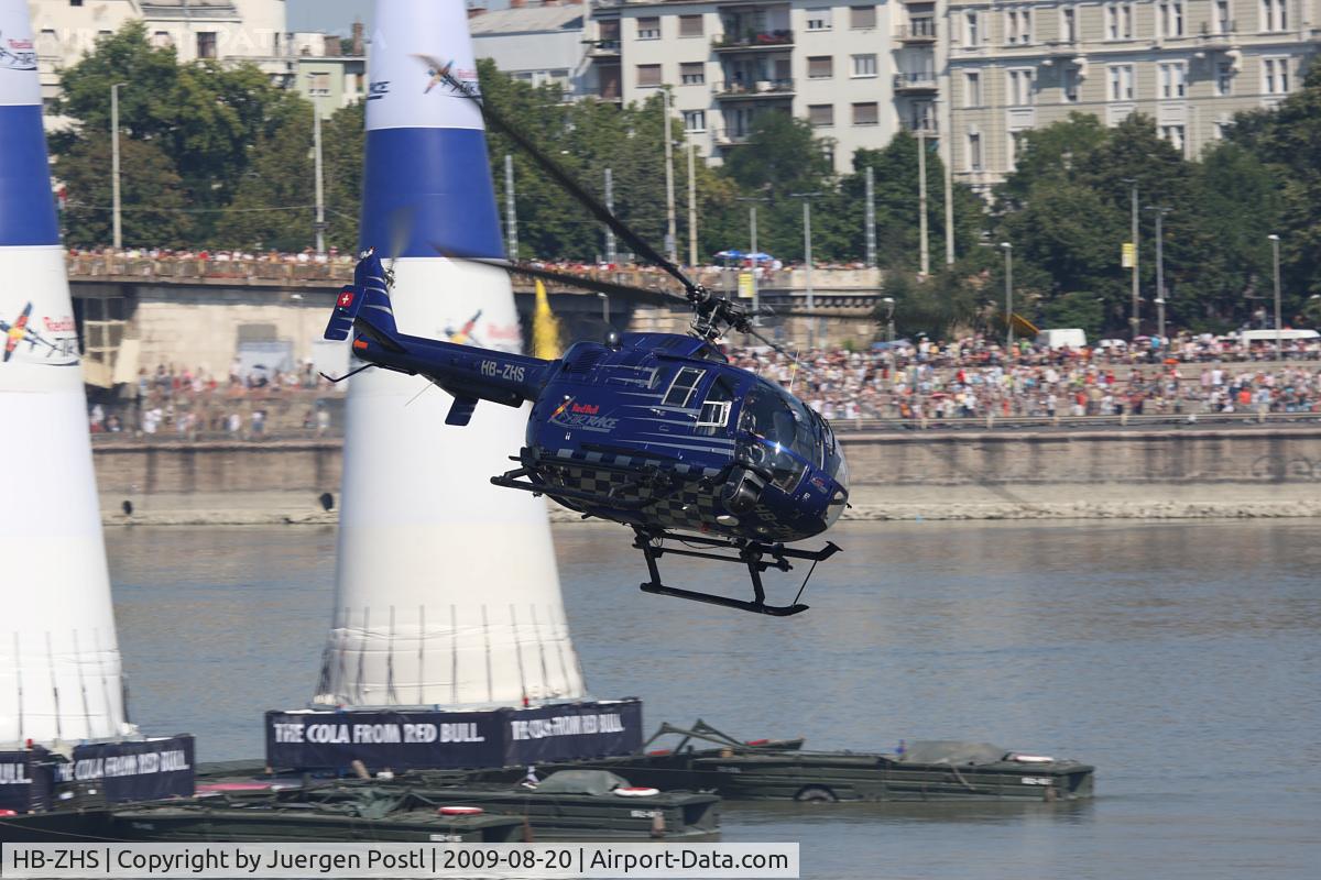 HB-ZHS, 1982 Eurocopter Bo-105CBS-4 C/N S-606, Red Bull Air Race Budapest 2009 - Eurocopter BO105CBS-4