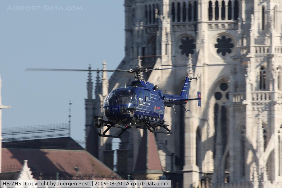 HB-ZHS, 1982 Eurocopter Bo-105CBS-4 C/N S-606, Red Bull Air Race Budapest 2009 - Eurocopter BO105CBS-4
