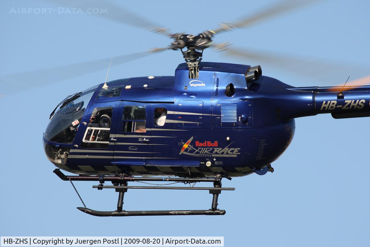 HB-ZHS, 1982 Eurocopter Bo-105CBS-4 C/N S-606, Red Bull Air Race Budapest 2009 - Eurocopter BO105CBS-4