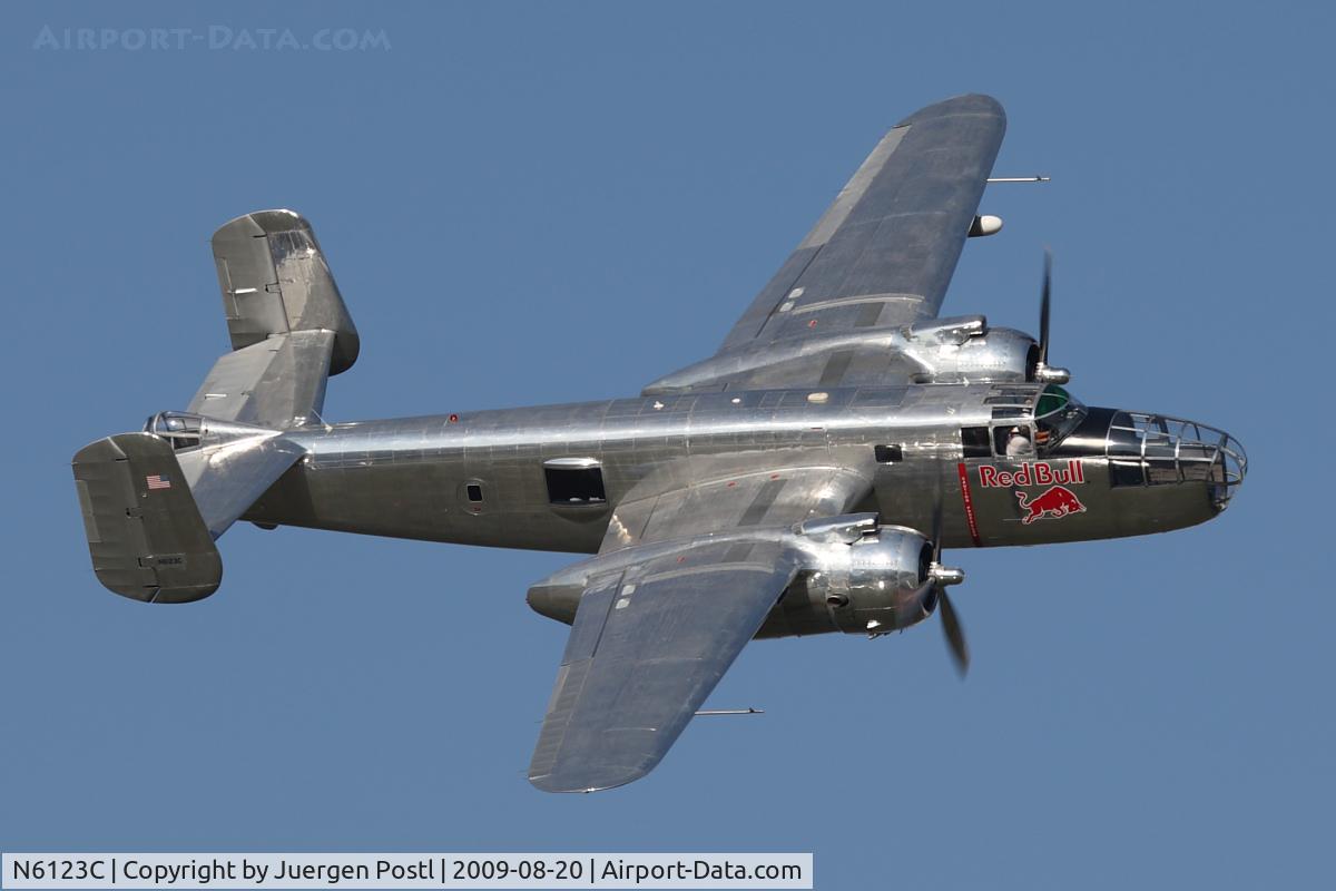 N6123C, 1945 North American B-25J-30-NC Mitchell Mitchell C/N 108-47647, Red Bull Air Race Budapest 2009 - North American B-25J