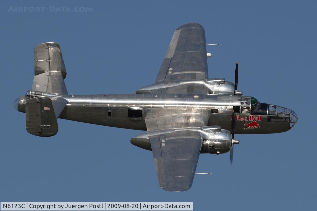 N6123C, 1945 North American B-25J-30-NC Mitchell Mitchell C/N 108-47647, Red Bull Air Race Budapest 2009 - North American B-25J