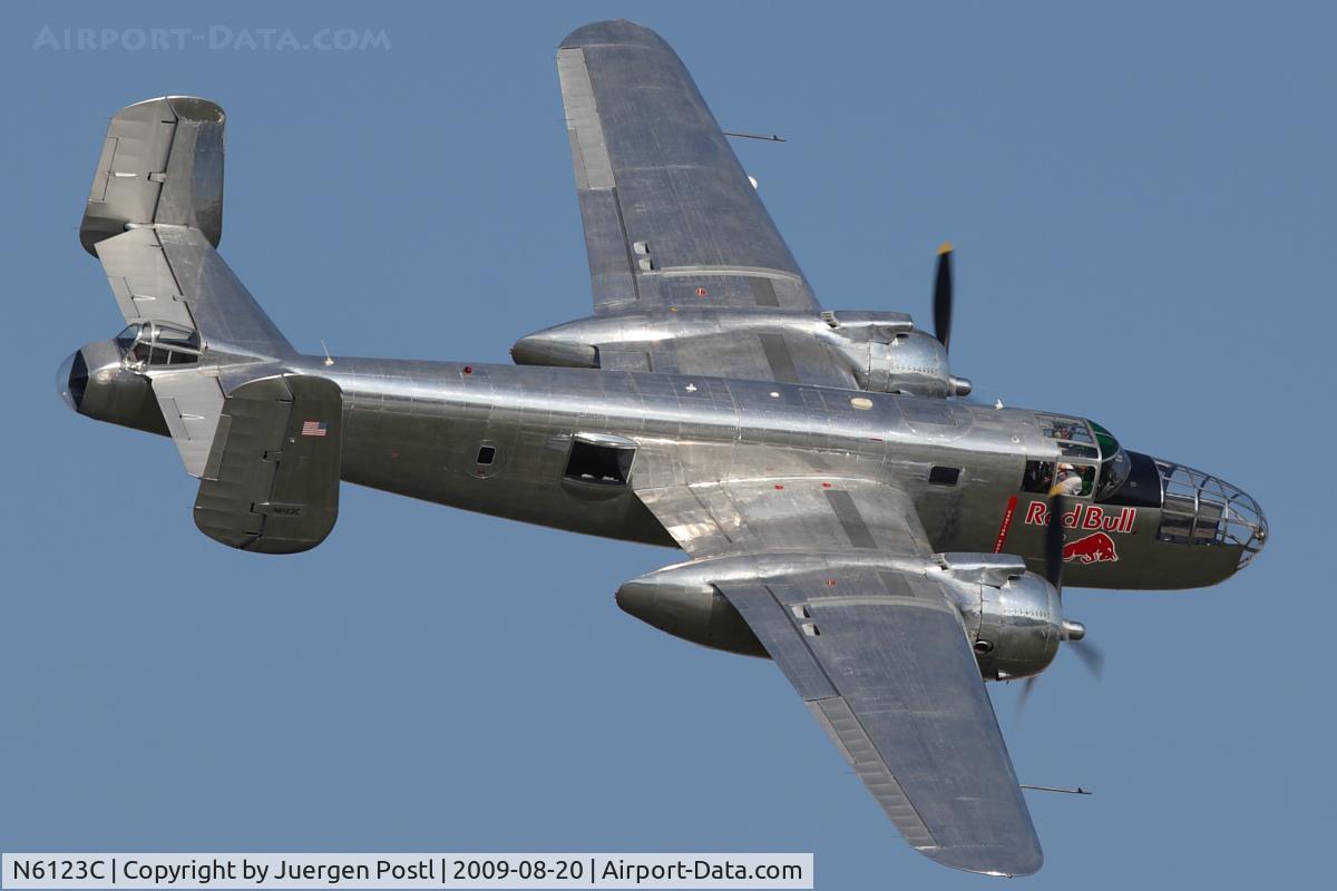 N6123C, 1945 North American B-25J-30-NC Mitchell Mitchell C/N 108-47647, Red Bull Air Race Budapest 2009 - North American B-25J