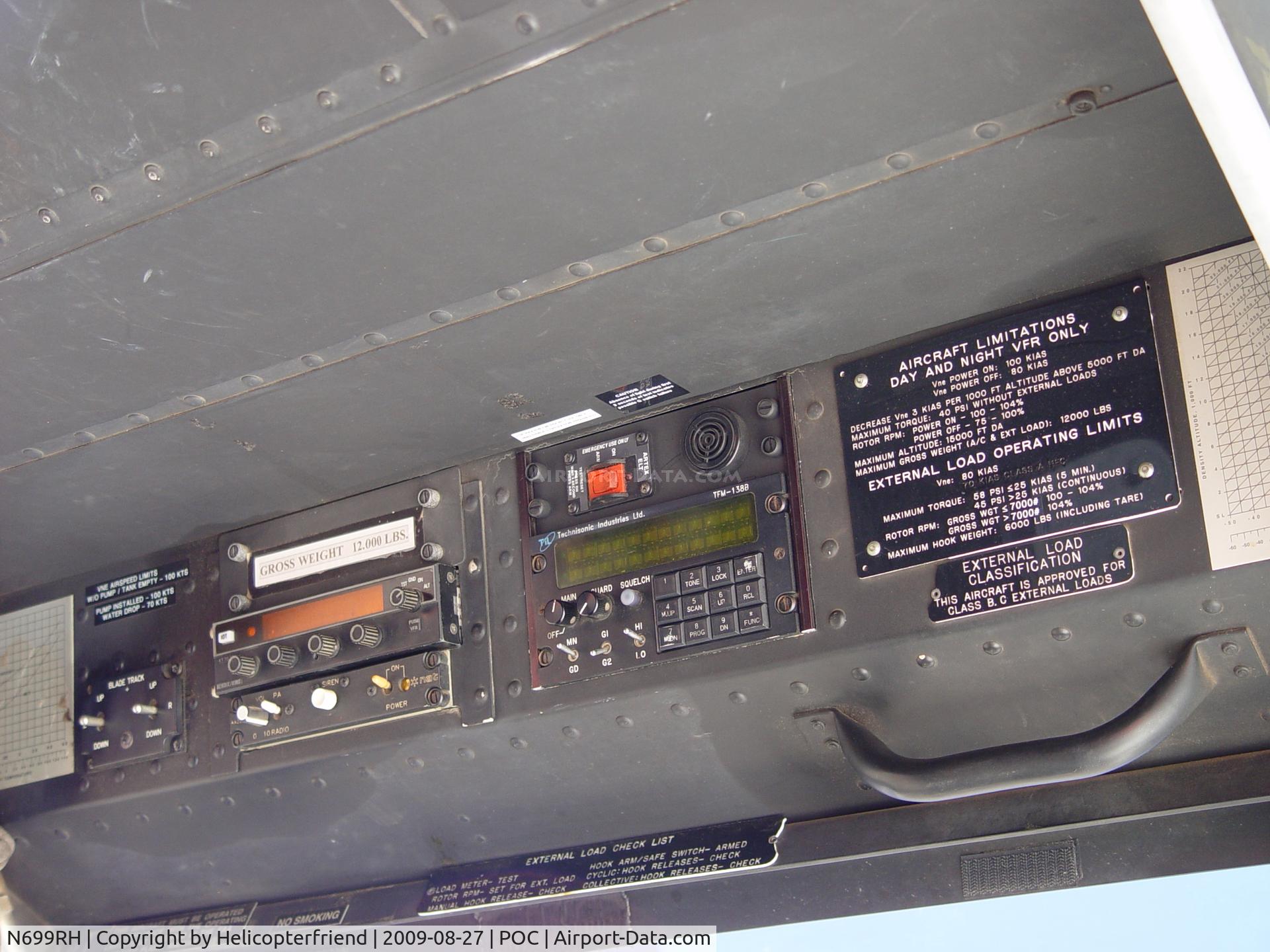 N699RH, 1994 Kaman K-1200 K-Max C/N A94-0019, Gross weight 12,000 lbs and limited to only VFR day and night