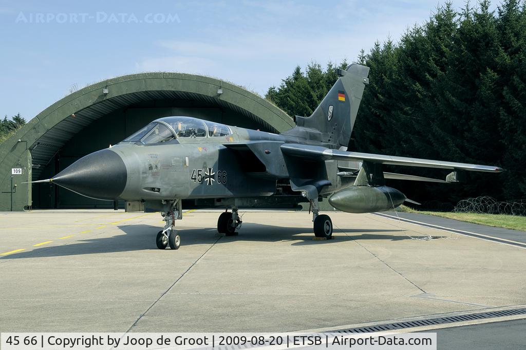 45 66, Panavia Tornado IDS C/N 667/GS210/4266, This Tornado clearly shows the colours of its former owner the German Navy. After closure of Eggebek many navy Tornadoes were transferred to Büchel.