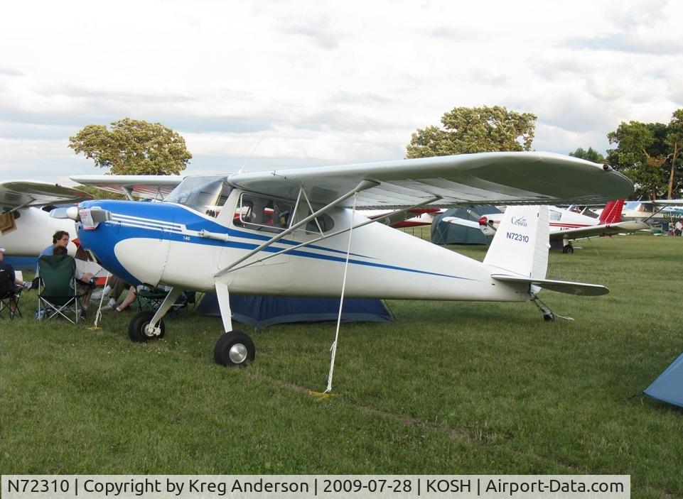 N72310, 1946 Cessna 140 C/N 9487, EAA Airventure 2009