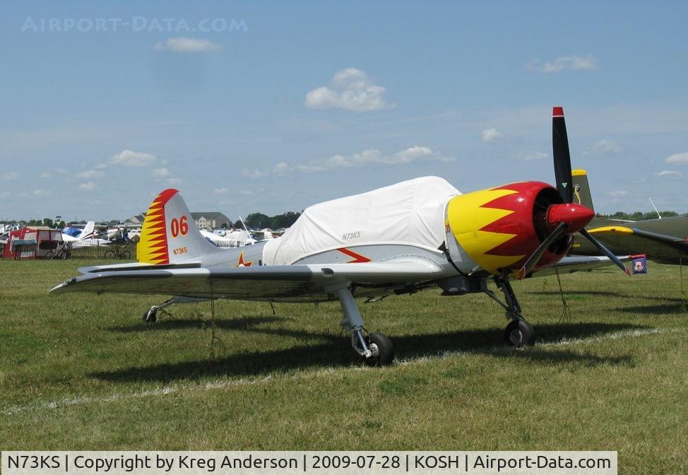 N73KS, 2001 Yakovlev (Aerostar) Yak-52TW C/N 0112230, EAA Airventure 2009