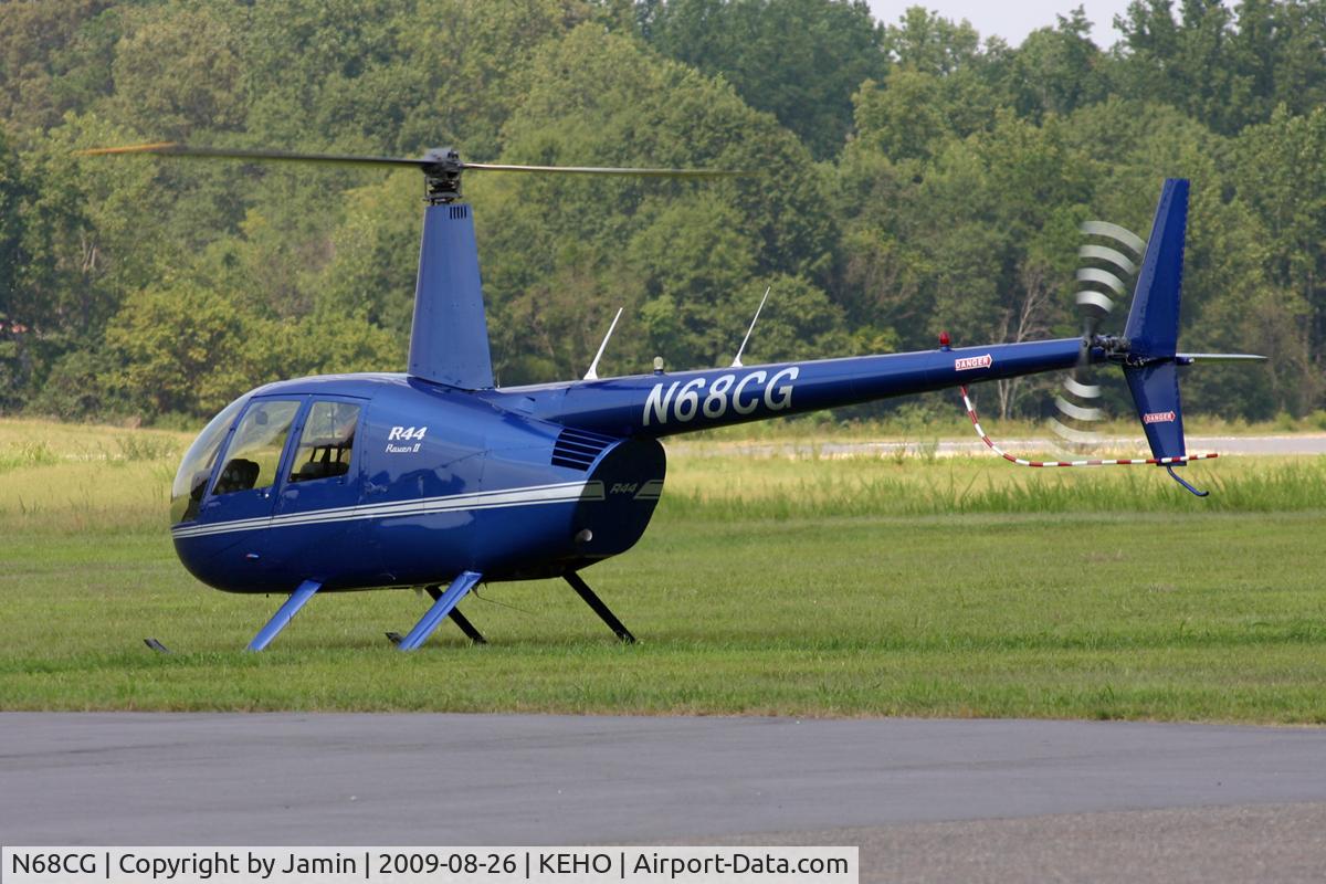 N68CG, 2006 Robinson R44 II C/N 11312, Blue against a green background: what could be more relaxing?